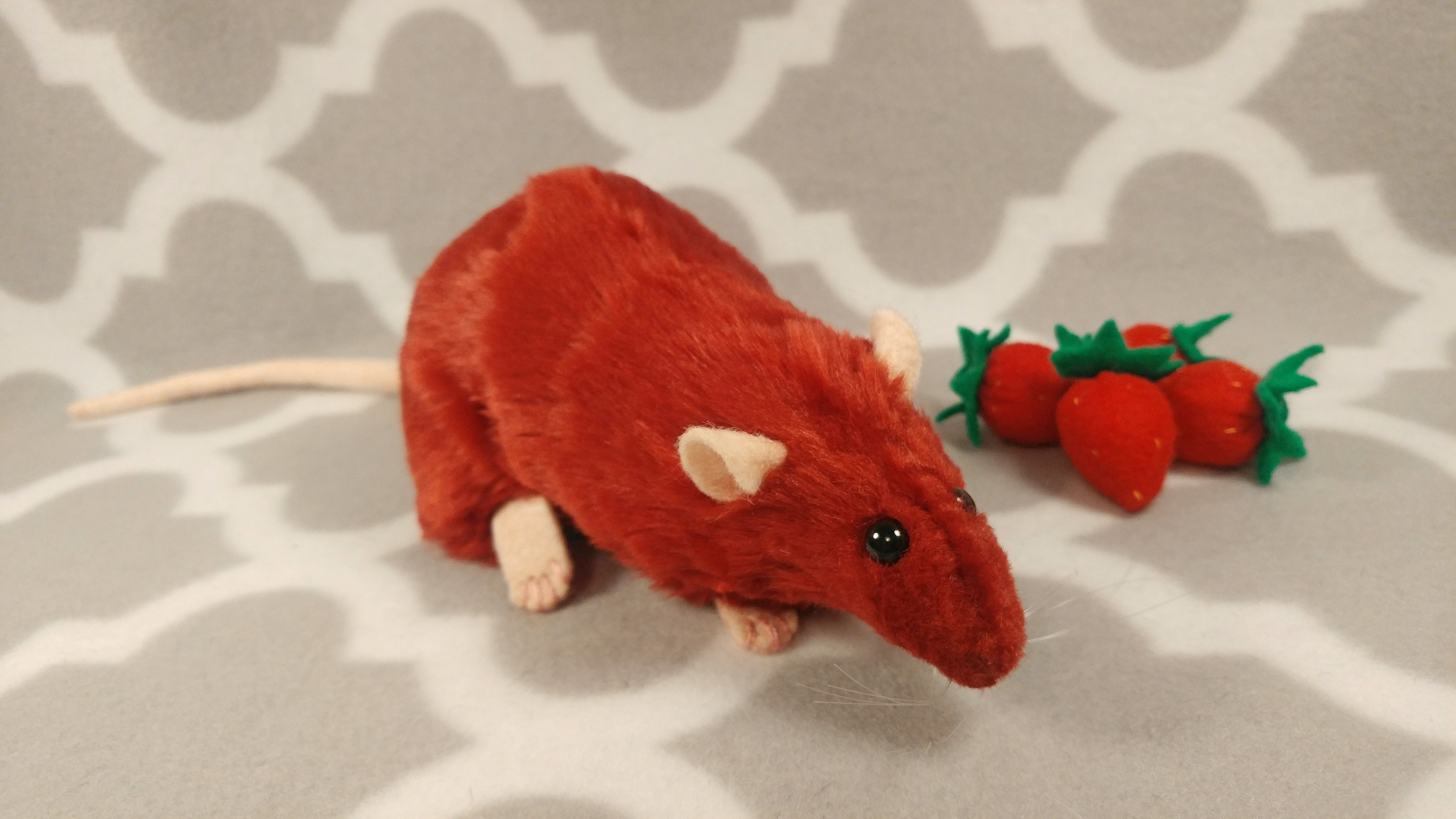 Maroon Rat Plushie | Citrine Mouse