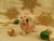 Gold, Red, & Green Snowflakes Guinea Pig Ornament