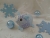 Light Blue Snowflakes Guinea Pig Ornament