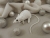 White Holly Mouse/Rat Ornament (Silver)