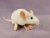White Mouse Plushie with Tan Belly