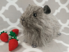 Big Agouti Grey Guinea Pig Plushie