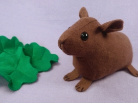 Big Brown Hairless Guinea Pig Plushie