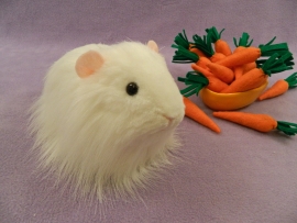 Big White Longhaired Guinea Pig Plushie