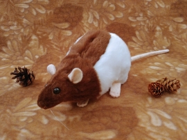 Brown Half-Hooded Rat Plushie