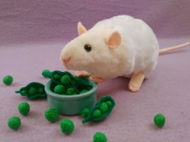 Ivory Bareback Rat Plushie