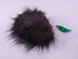 Little Black Longhaired Guinea Pig Plushie