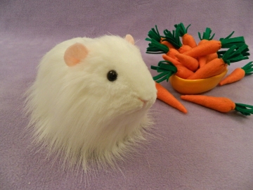 Big White Longhaired Guinea Pig Plushie