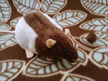 Dark Brown Half-Hooded Rat Plushie